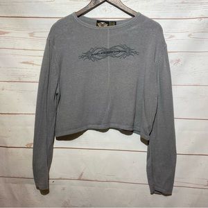 Vintage Harley Davidson Cropped Sweater XL